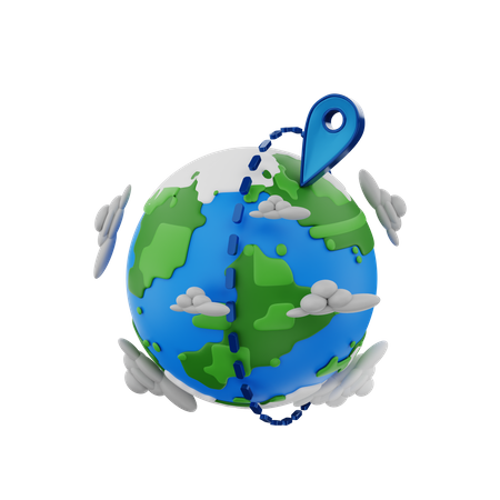 Global Location  3D Icon