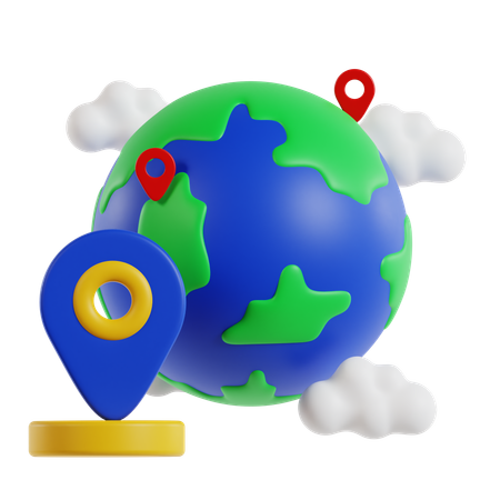 Global Location  3D Icon