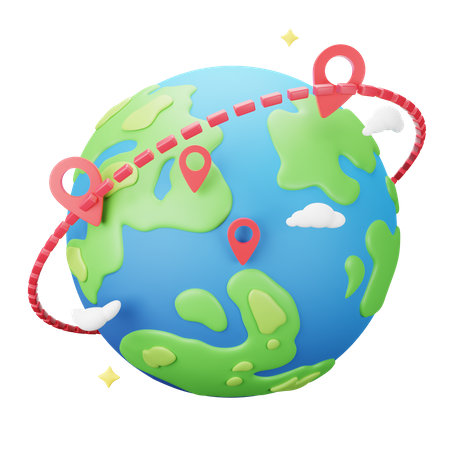 Global Location  3D Icon