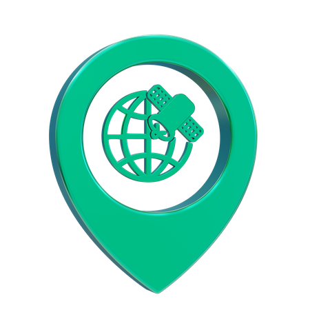 Global Location  3D Icon