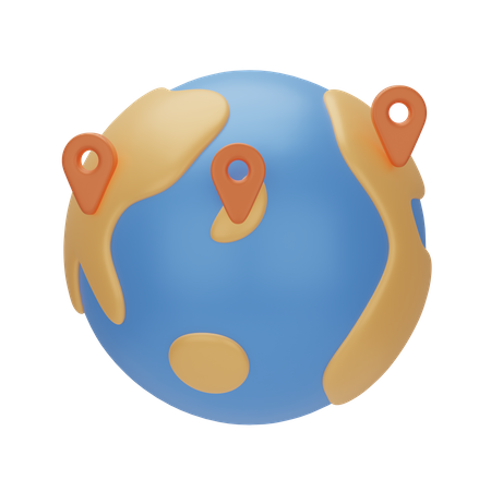 Global Location  3D Icon