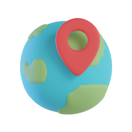 Global Location  3D Icon