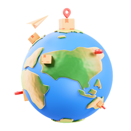 Global Location  3D Icon