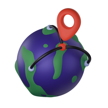 Global Location  3D Icon
