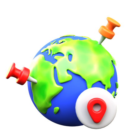 Global Location  3D Icon