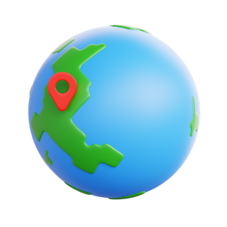 Global Location  3D Icon