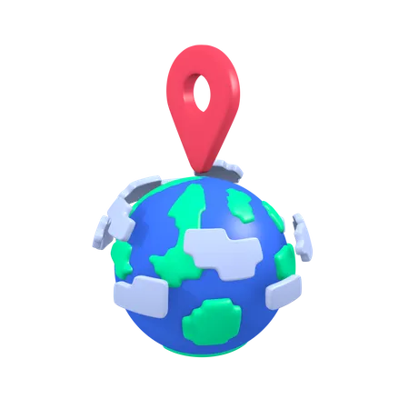 Global Location  3D Illustration