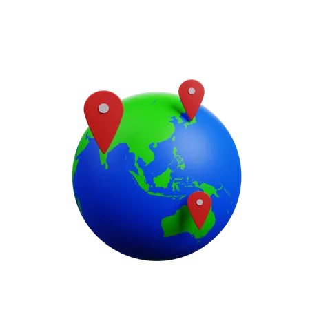 Global Location  3D Illustration