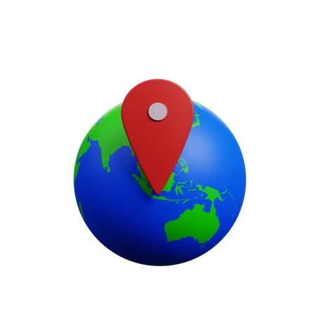 3 D Illustration Of Location Map Icon Concept Earth Map And Pin 3D Illustration