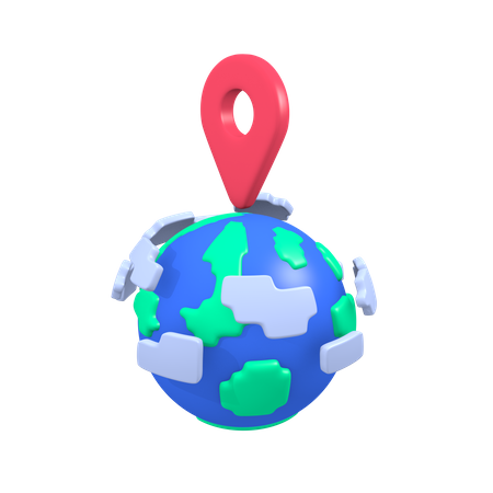 Global Location 3D Illustration