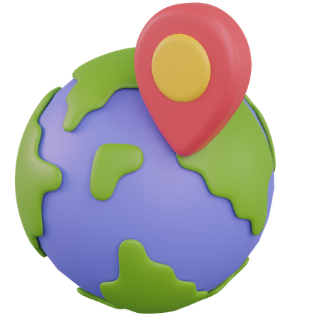 Global Location 3D Icon