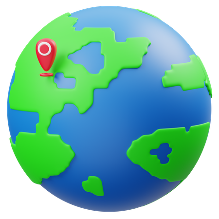 Global Location 3D Icon