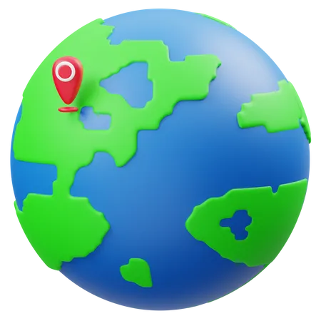 Global Location  3D Icon