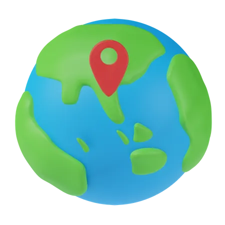 Global Location 3 D Travel Icon 3D Icon