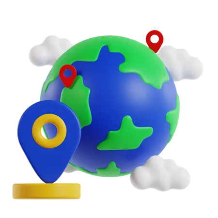 グローバルロケーション  3D Icon