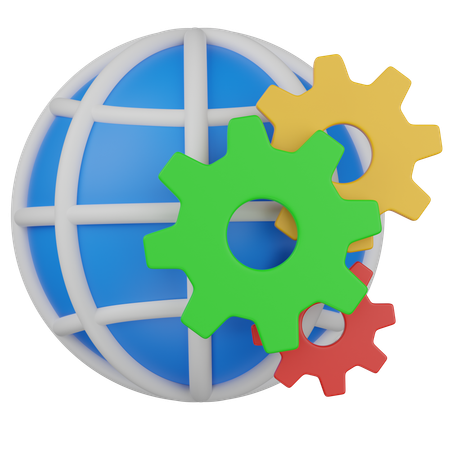 Global Management  3D Icon