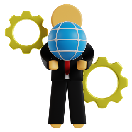 Global Management Mastery  3D Icon