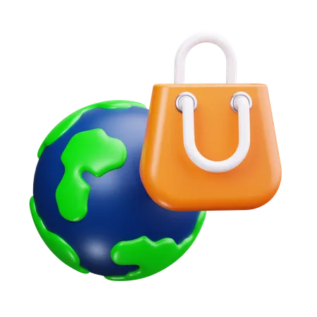 Global market  3D Icon