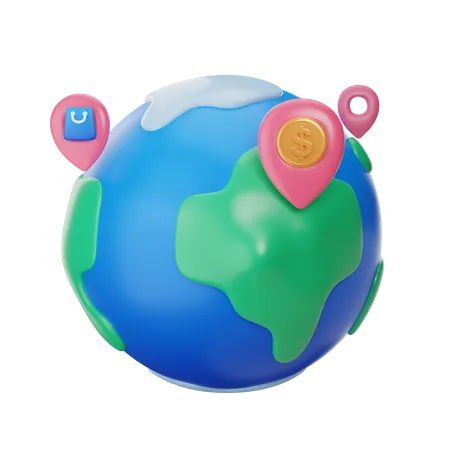 Global Market  3D Icon