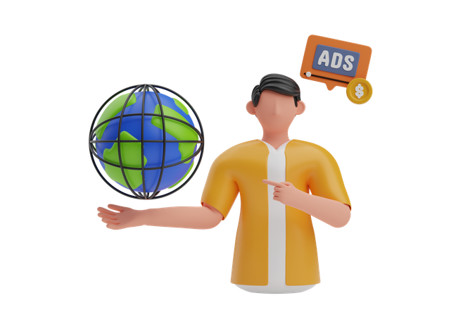글로벌 마케팅  3D Illustration