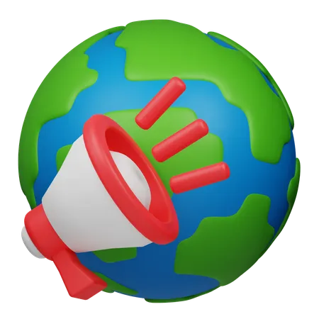 글로벌 마케팅  3D Icon