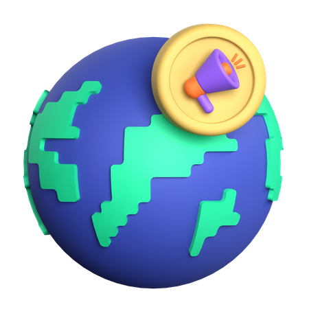 Global Marketing  3D Icon