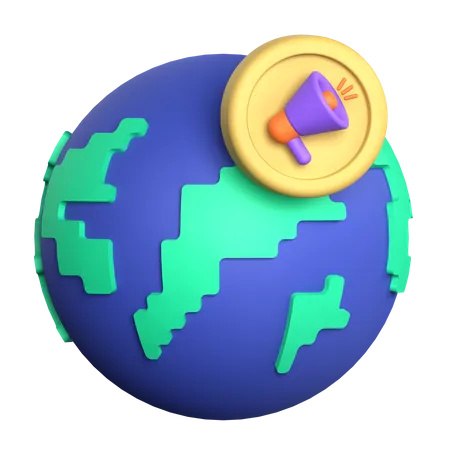 Global Marketing  3D Icon