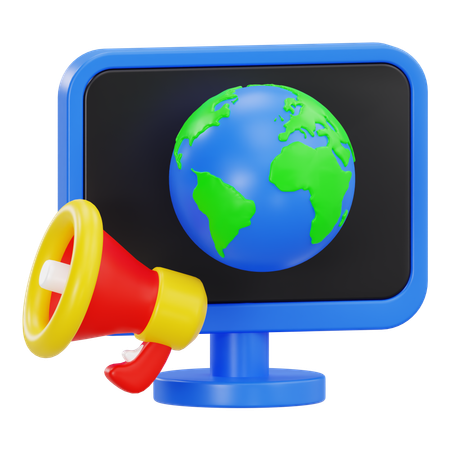 Global marketing  3D Icon