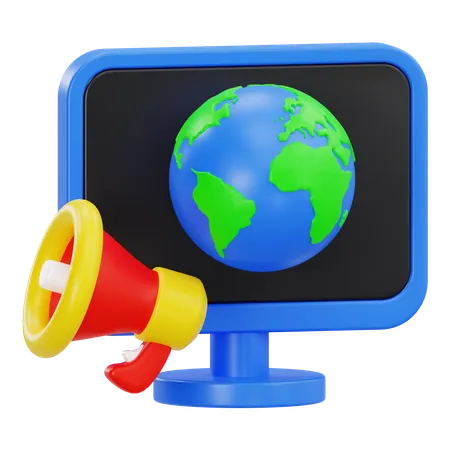Global marketing  3D Icon