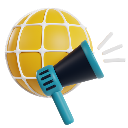 Global Marketing  3D Icon