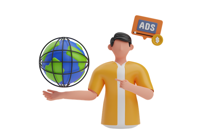 Global Marketing  3D Icon
