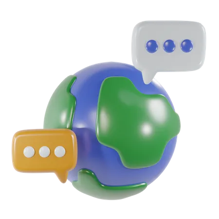 Global Message  3D Icon