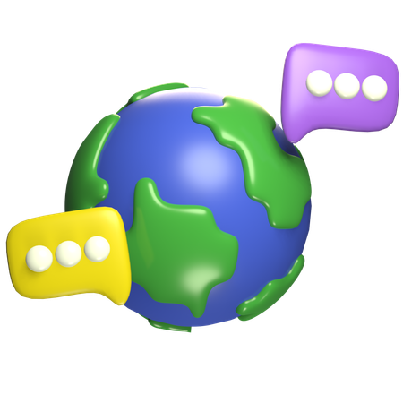 Global Message  3D Icon