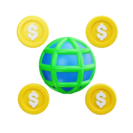 Global Money  3D Icon