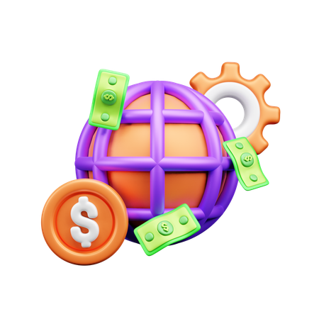 Global money  3D Icon