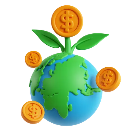 Global money  3D Icon