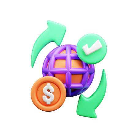 Global money  3D Icon