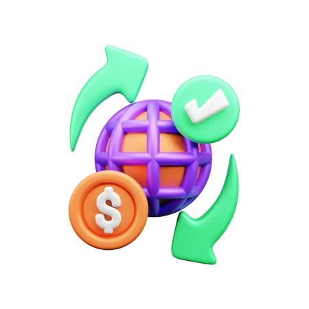 Global money  3D Icon