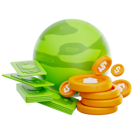 Global Money  3D Icon