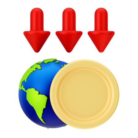 Global Money Loss  3D Icon