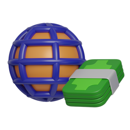 Global Money Network  3D Icon