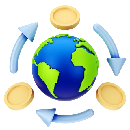 Global Money Rotation  3D Icon