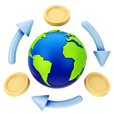 Global Money Rotation  3D Icon