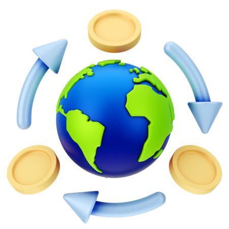 Global Money Rotation  3D Icon