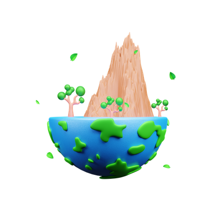 Global Montain  3D Icon