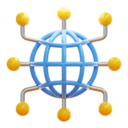 GLOBAL NETWORK  3D Icon