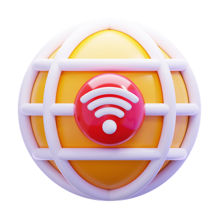 グローバルネットワーク  3D Icon