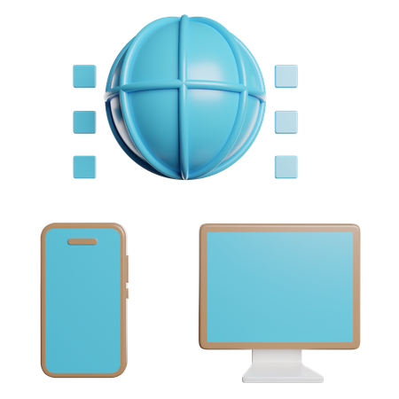 Global Network  3D Icon