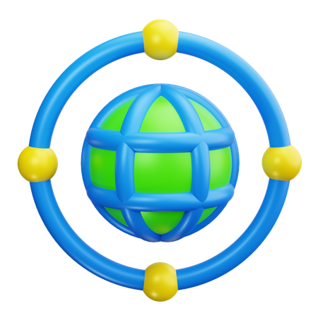 Global Network  3D Icon