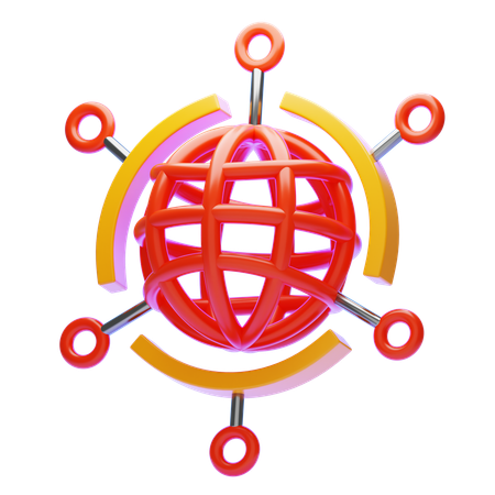 GLOBAL NETWORK  3D Icon